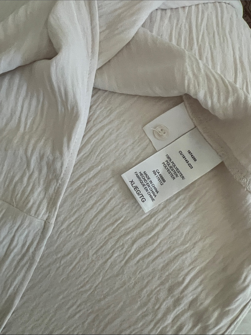 NWT HILARY RADLEY Women's Summer V-neck Blouse XL Cream - Picture 9 of 16